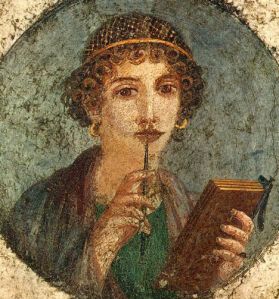Jeune femme avec une tablette de cire, Maître d'Herculanum