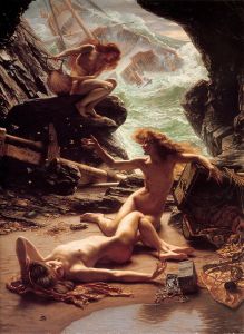 Edward Poynter  (1836–1919), Nymphes de la grotte aux tempêtes, 1903